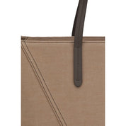 Brunello Cucinelli Beige Nylon Shoulder Bag