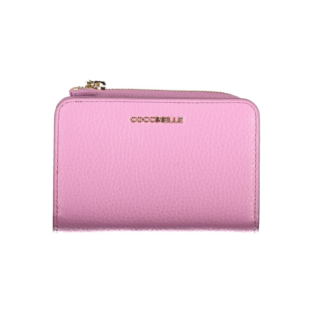 Coccinelle Purple Metallic Leather Wallet