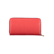 Coccinelle Red Metallic Leather Wallet