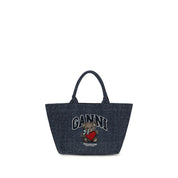 Ganni Blue Denim Shoulder Bag