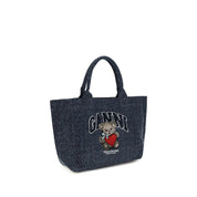 Ganni Blue Denim Shoulder Bag