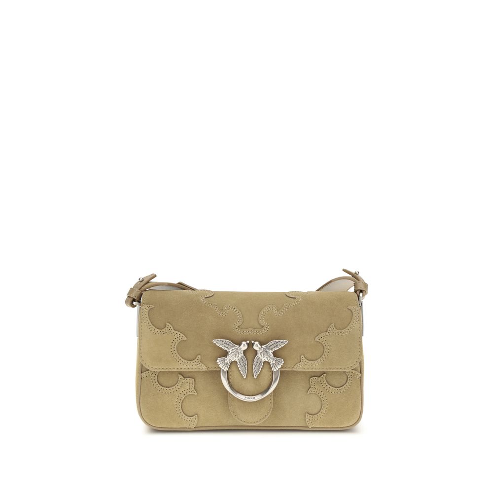 PINKO Beige Calf Leather Shoulder Bag