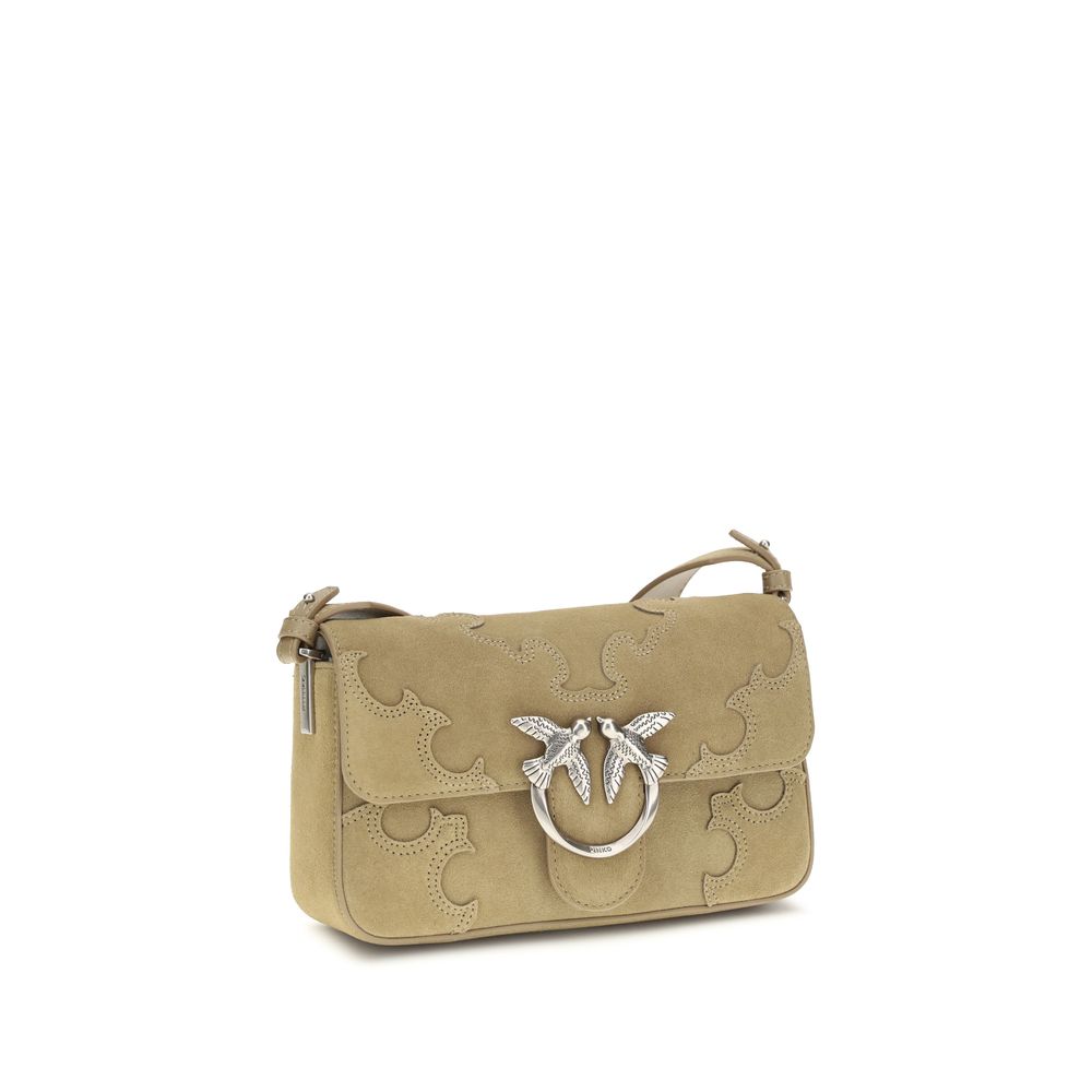 PINKO Beige Calf Leather Shoulder Bag