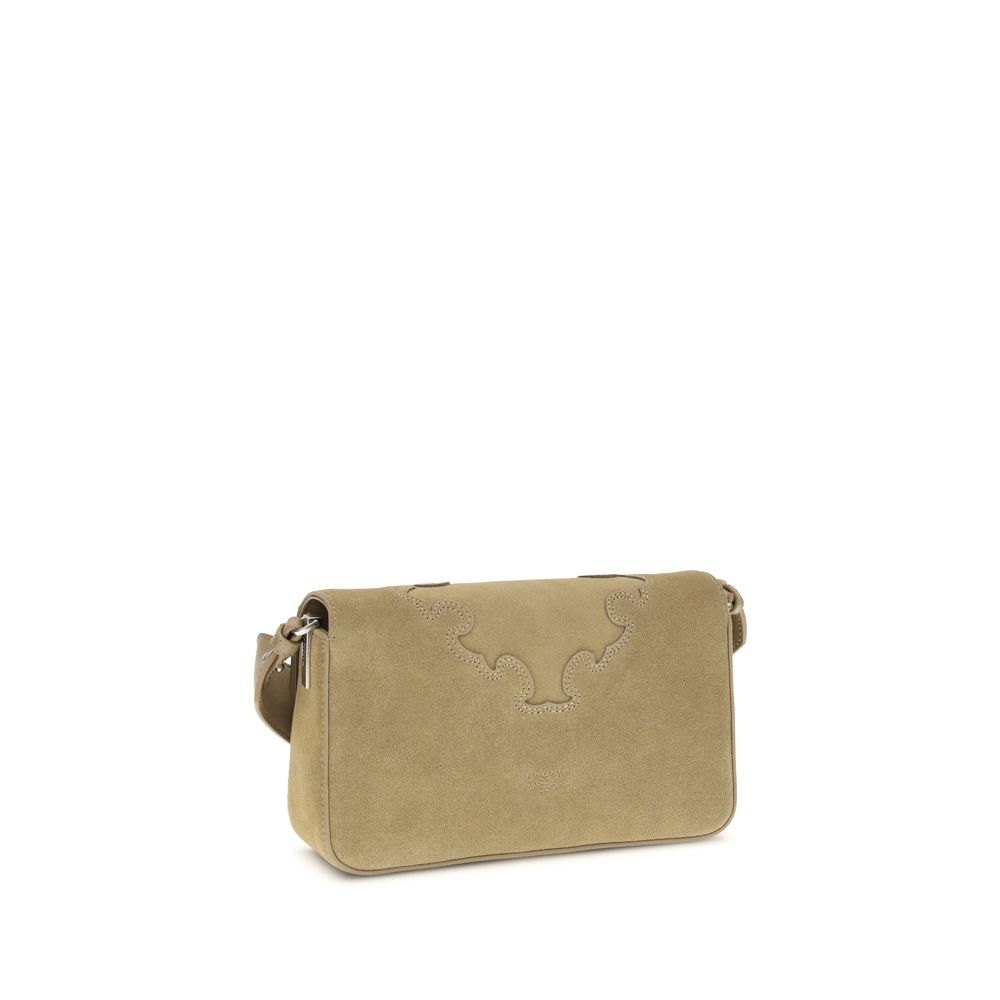 PINKO Beige Calf Leather Shoulder Bag