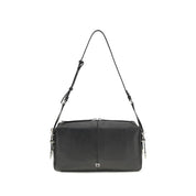 PINKO Black Calf Leather Shoulder Bag