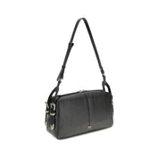 PINKO Black Calf Leather Shoulder Bag