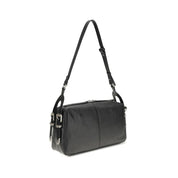 PINKO Black Calf Leather Shoulder Bag