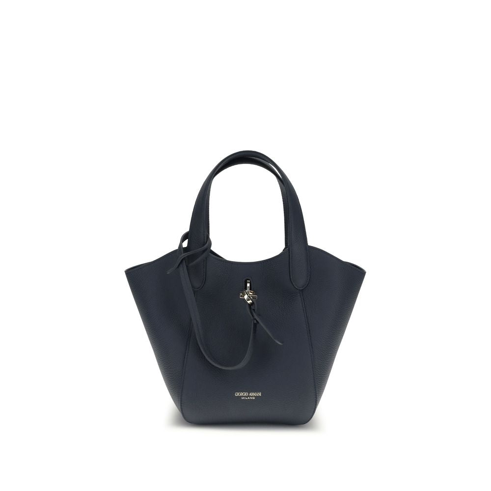Giorgio Armani Blue Calf Leather Handbag
