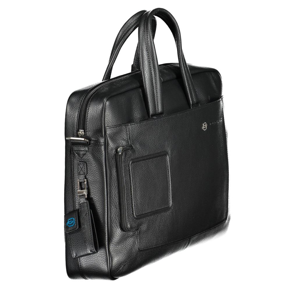 Piquadro Nero Leather Briefcase