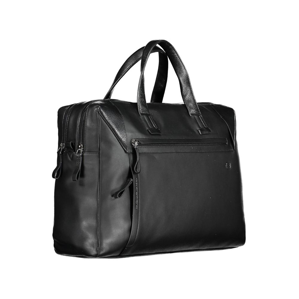 Piquadro Black Leather Briefcase