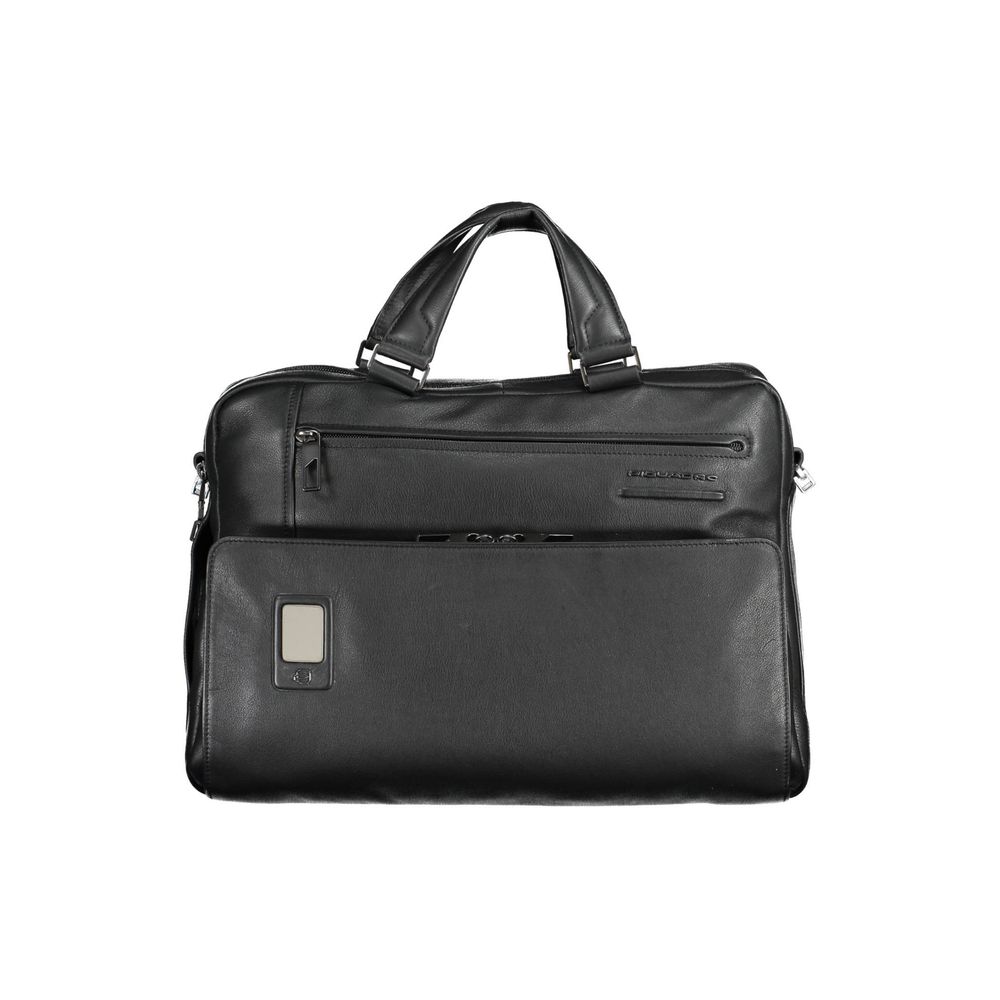 Piquadro Black Leather Briefcase