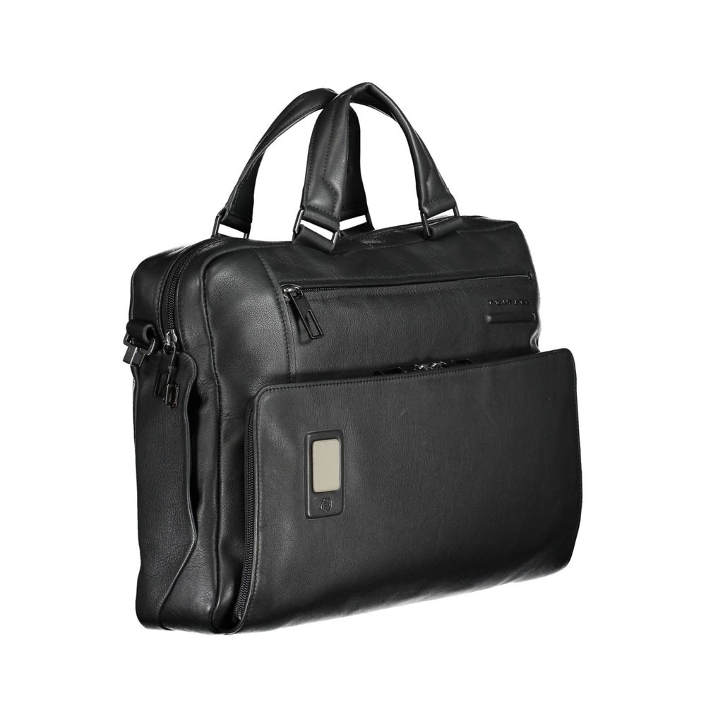 Piquadro Black Leather Briefcase