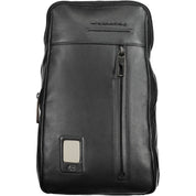 Piquadro Nero Leather Shoulder Bag
