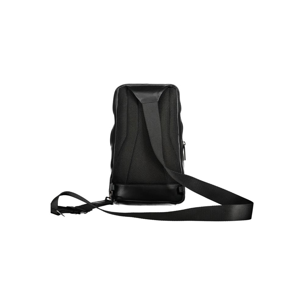 Piquadro Nero Leather Shoulder Bag