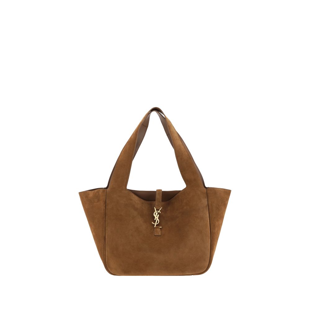 Saint Laurent Brown Calf Leather Shoulder Bag