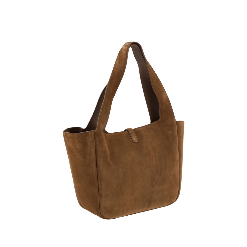 Saint Laurent Brown Calf Leather Shoulder Bag