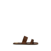 Saint Laurent Bruna Ibiza Platta Sandaler i Kalvläder