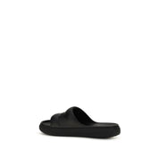 Moncler Black Rubber Flat Sandals