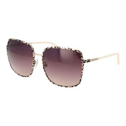 Guess Gold Metal Sunglasses with Purple Lenses