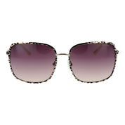Guess Gold Metal Sunglasses with Purple Lenses