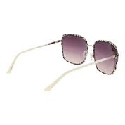 Guess Gold Metal Sunglasses with Purple Lenses