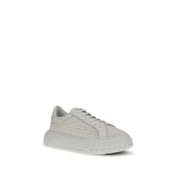 Casadei White Calf Leather Chunky Sneakers