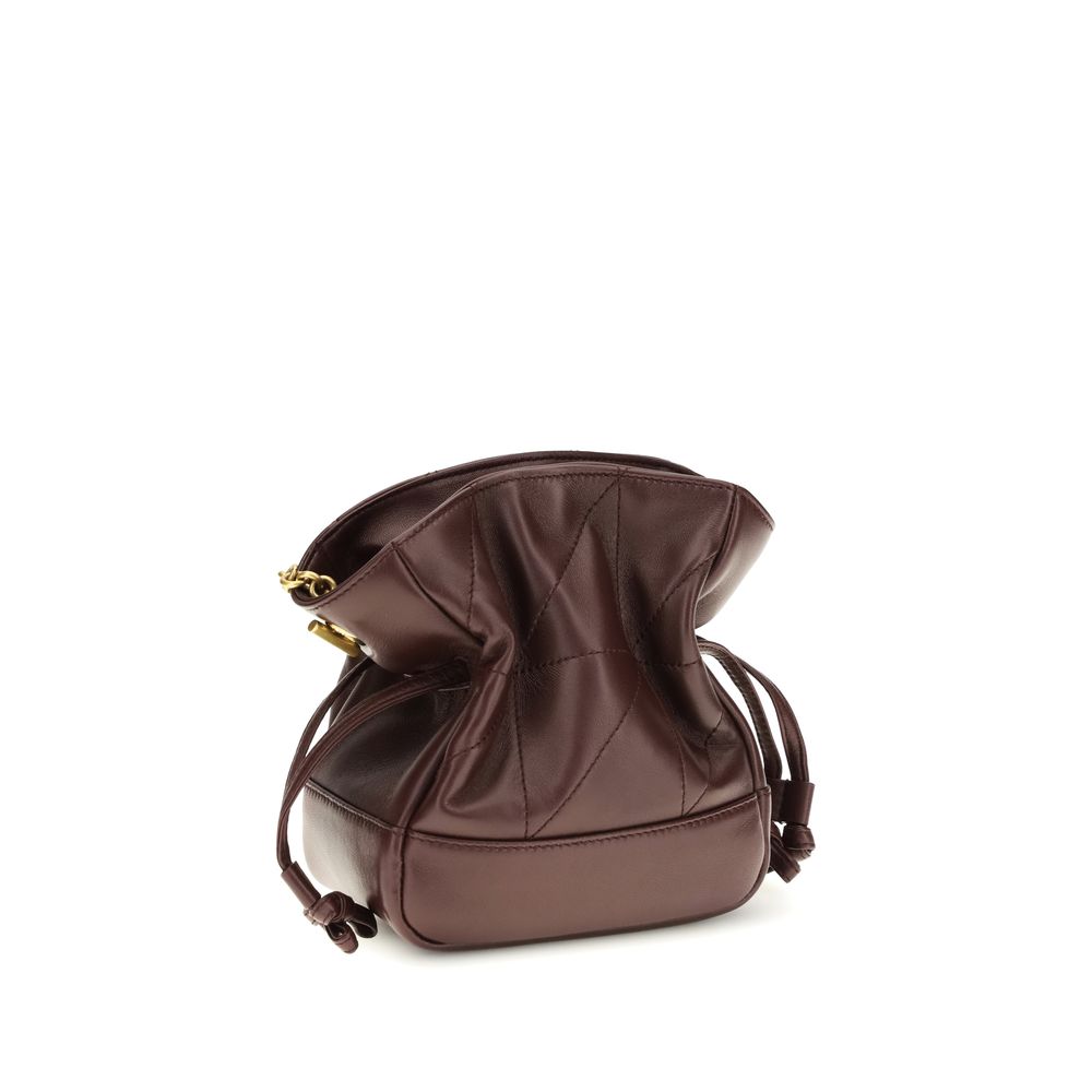 Saint Laurent Bordeaux Lambskin Shoulder Bag