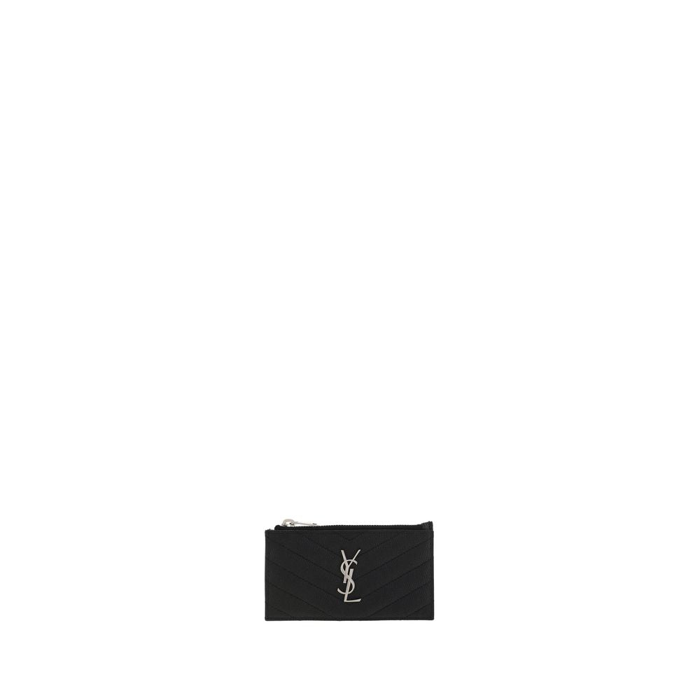 Saint Laurent Black Calfskin Credit Card Holder