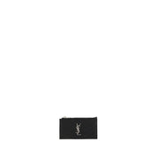 Saint Laurent Black Calfskin Credit Card Holder