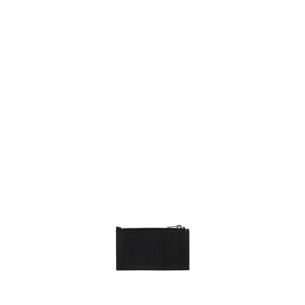 Saint Laurent Black Calfskin Credit Card Holder