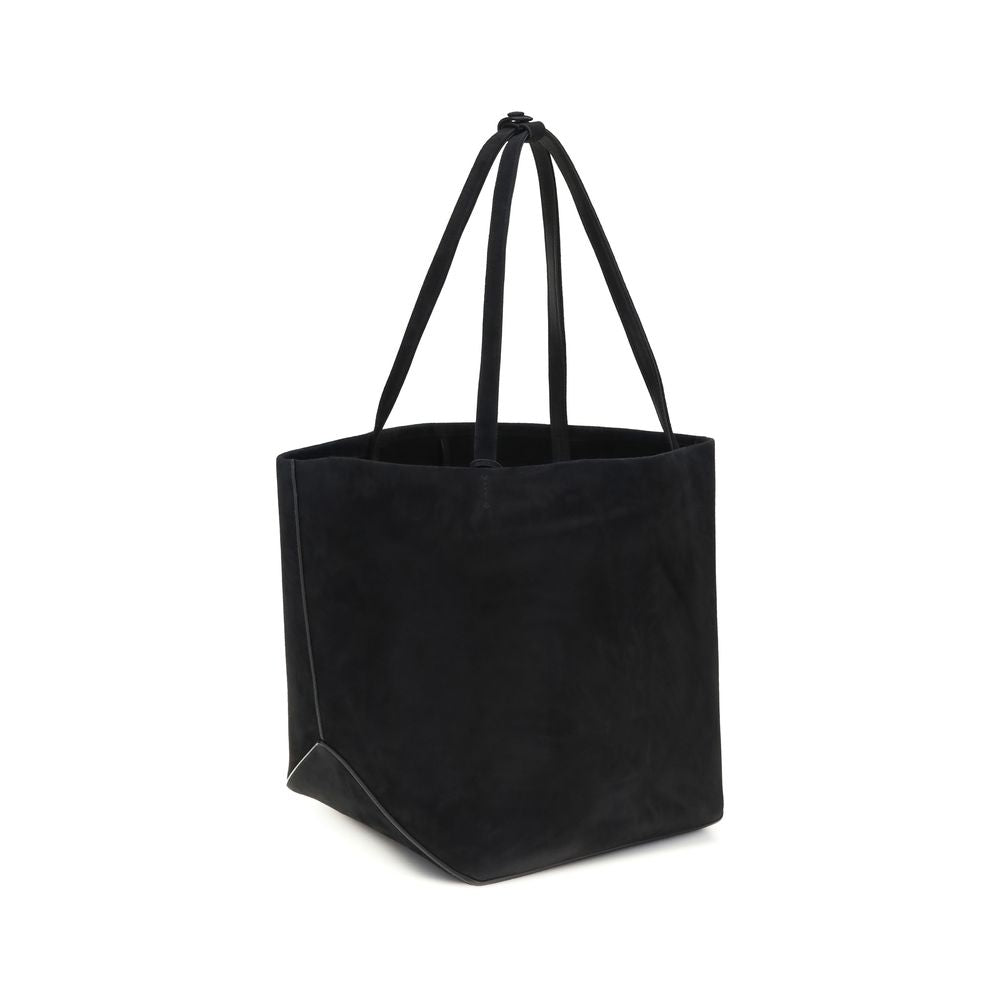 The Row Black Suede Shoulder Bag