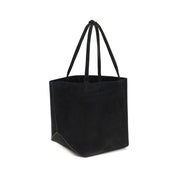 The Row Black Suede Shoulder Bag