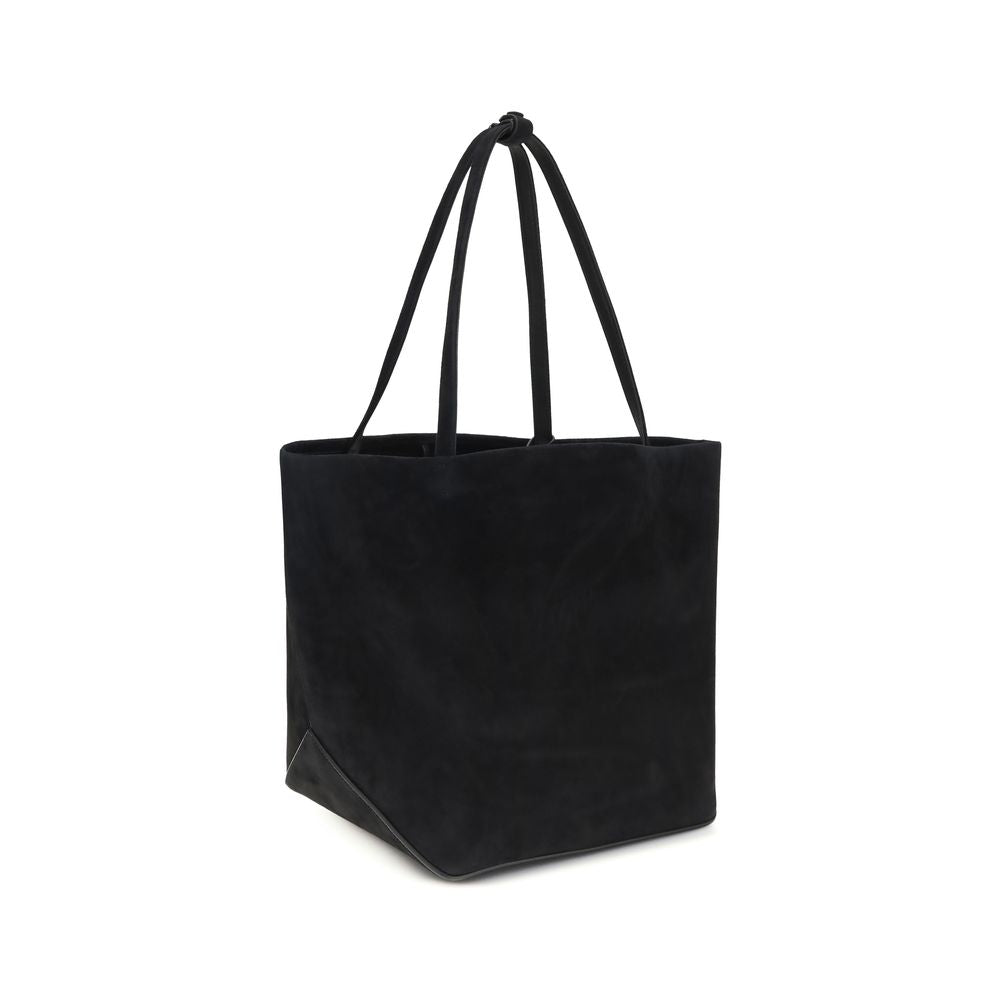 The Row Black Suede Shoulder Bag