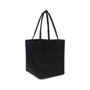 The Row Black Suede Shoulder Bag