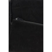 The Row Black Suede Shoulder Bag