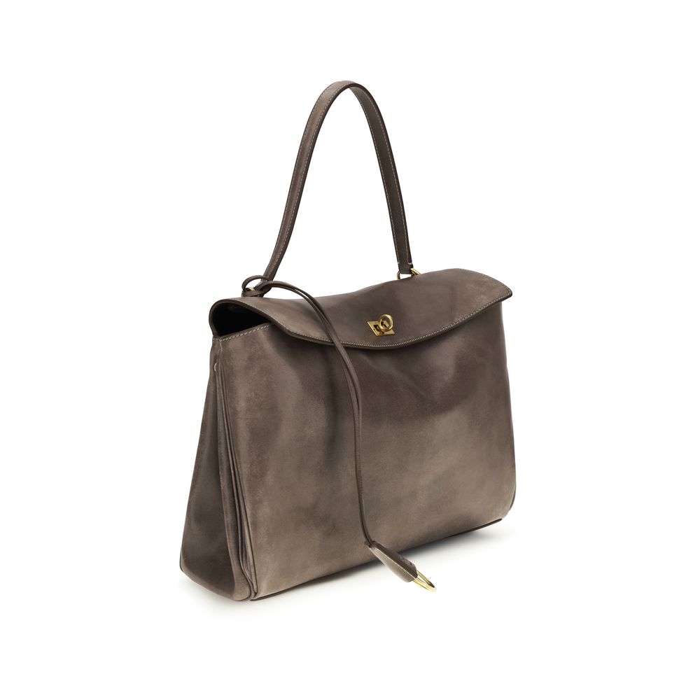 Balenciaga Gray Lambskin Shoulder Bag