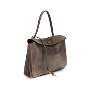 Balenciaga Gray Lambskin Shoulder Bag