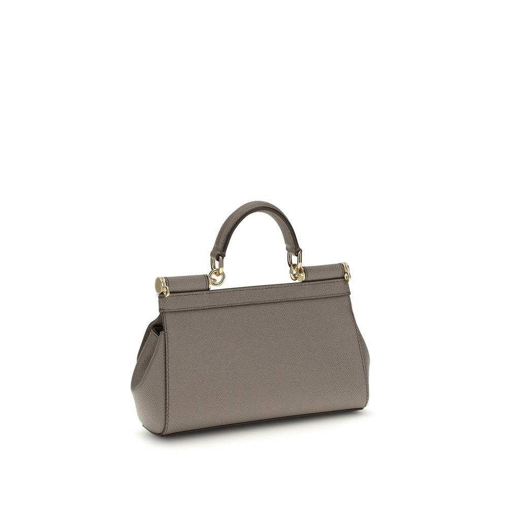 Dolce & Gabbana Brown Calf Leather Sicily Small Shoulder Bag