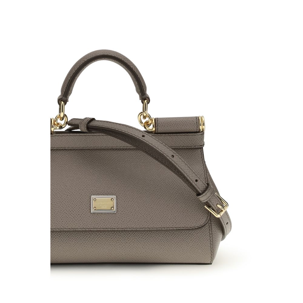 Dolce & Gabbana Brown Calf Leather Sicily Small Shoulder Bag