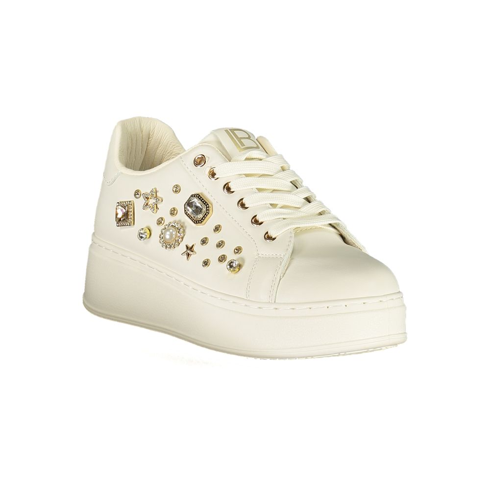 Laura Biagiotti Bianco Polyurethane Sneakers