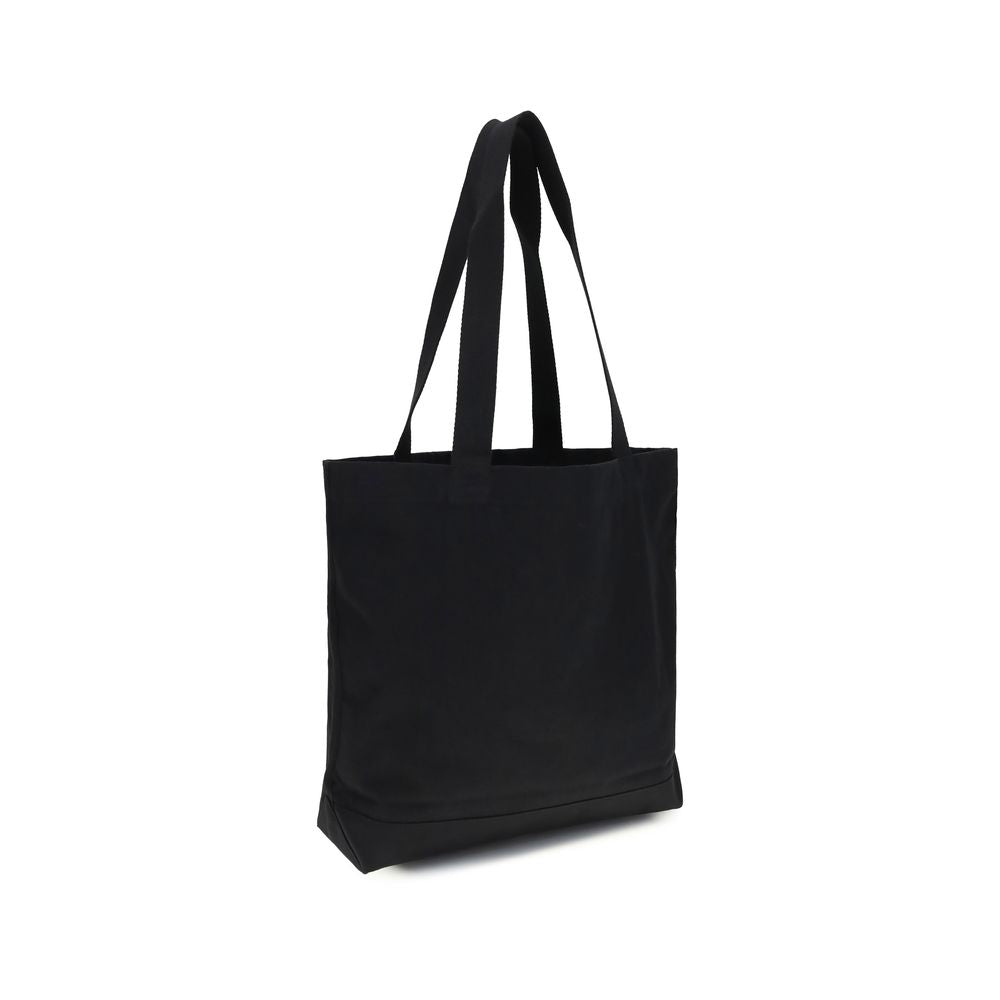 Maison Kitsuné Black Canvas Tote Bag