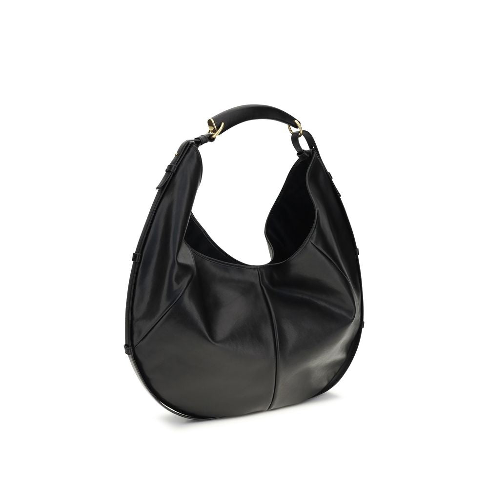 Saint Laurent Black Calf Leather Mombasa Shoulder Bag