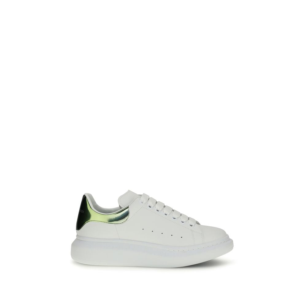 Alexander McQueen White Calf Leather Platform Sneakers