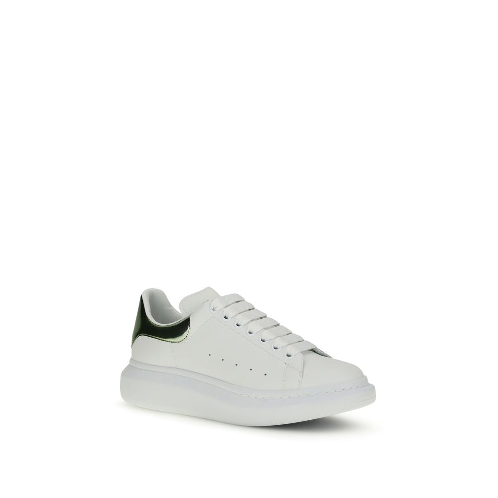 Alexander McQueen White Calf Leather Platform Sneakers