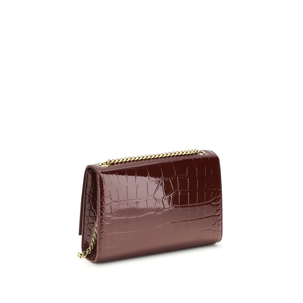 Saint Laurent Bordeaux Calf Leather Shoulder Bag