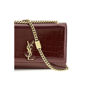 Saint Laurent Bordeaux Calf Leather Shoulder Bag