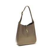 Saint Laurent Gray Calf Leather Shoulder Bag