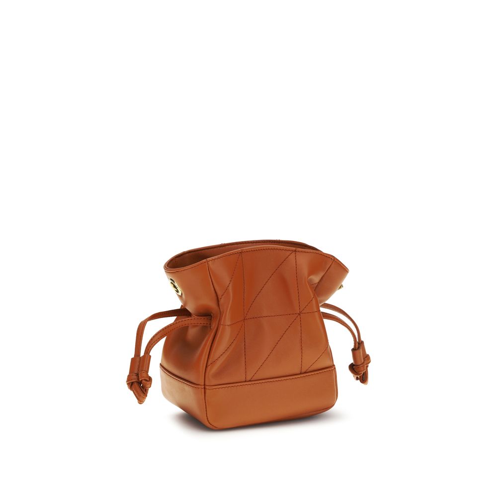 Saint Laurent Orange Lambskin Clutch Bag