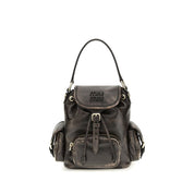 Miu Miu Brown Calf Leather Backpack