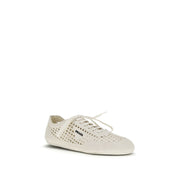 Prada Beige Fabric Low Top Sneakers
